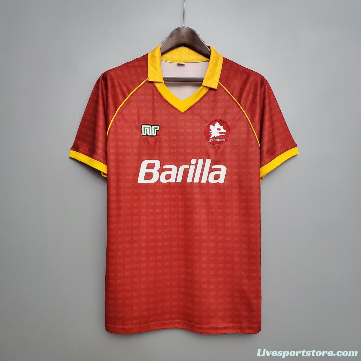 Retro Roma 90/91 home Soccer Jersey