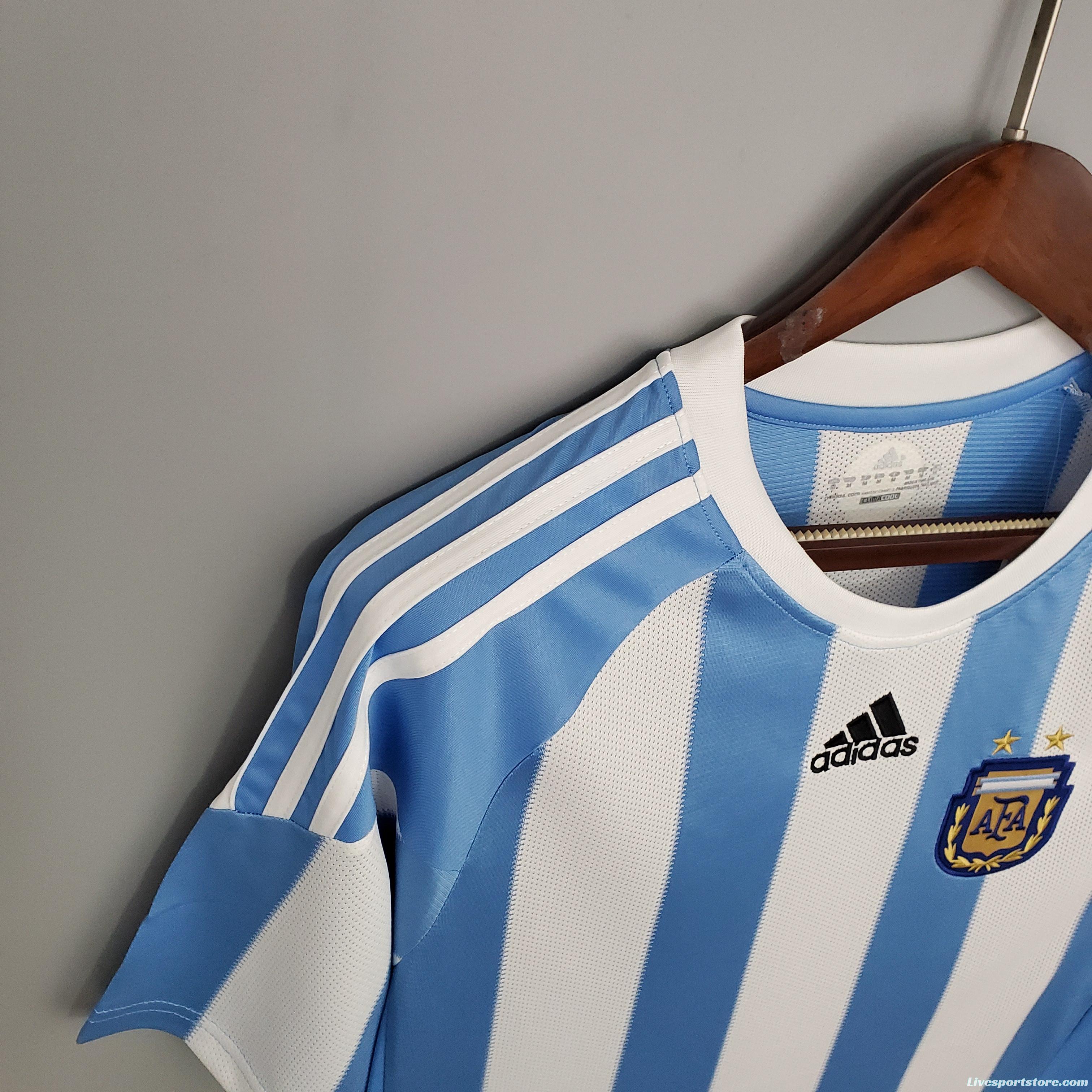 Retro 2010 Argentina home Soccer Jersey