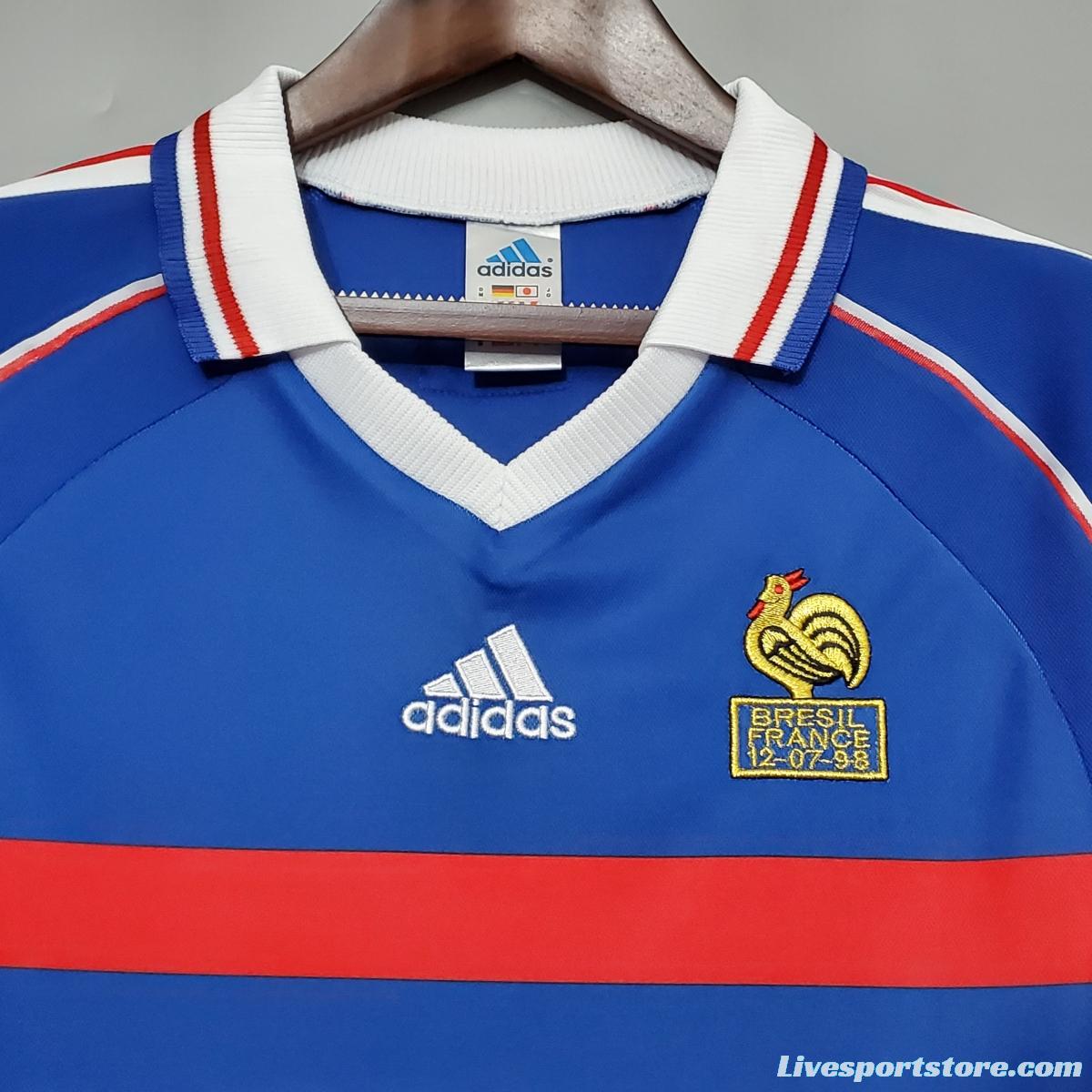 Retro 1998 France home Soccer Jersey