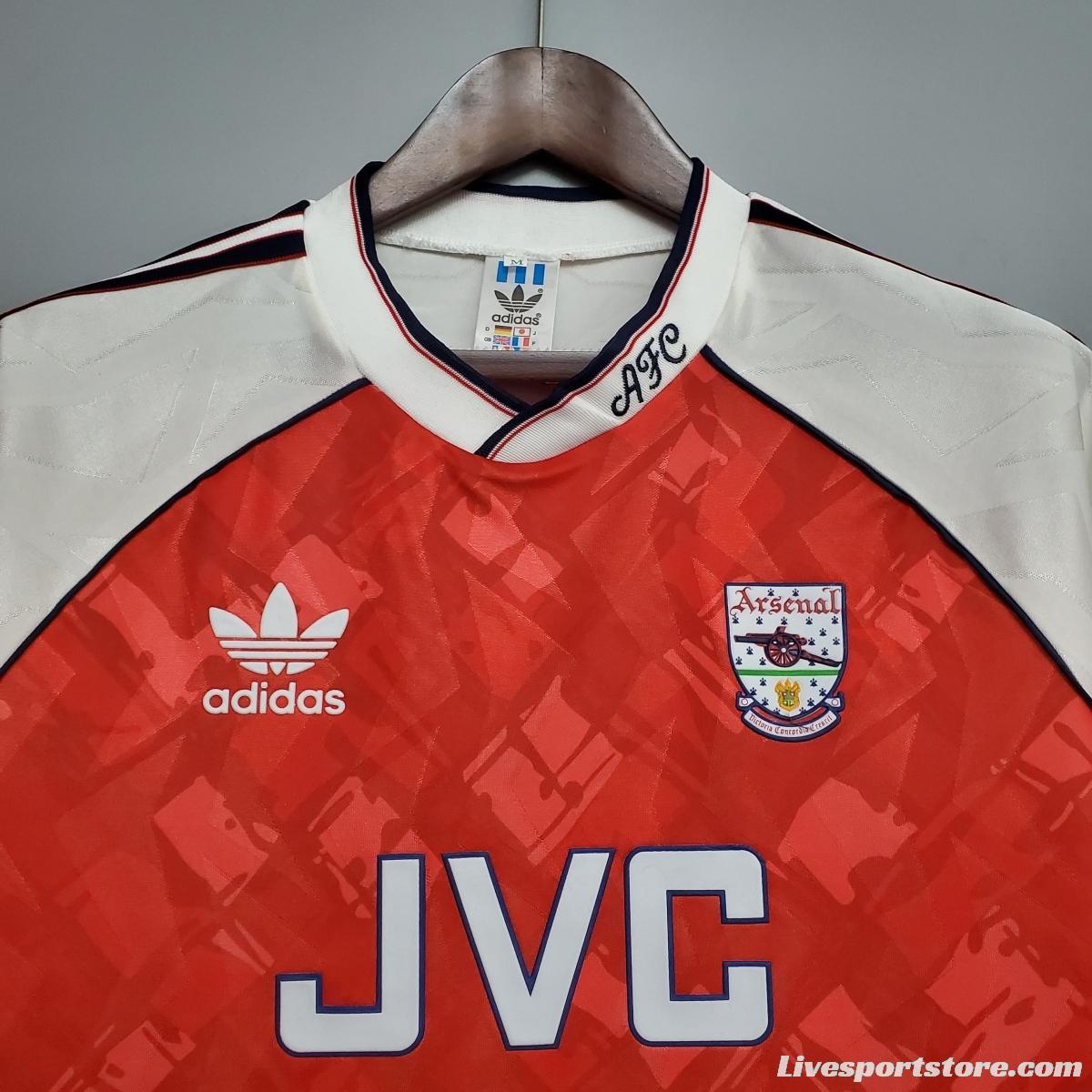 Retro 90/92 Arsenal home Soccer Jersey