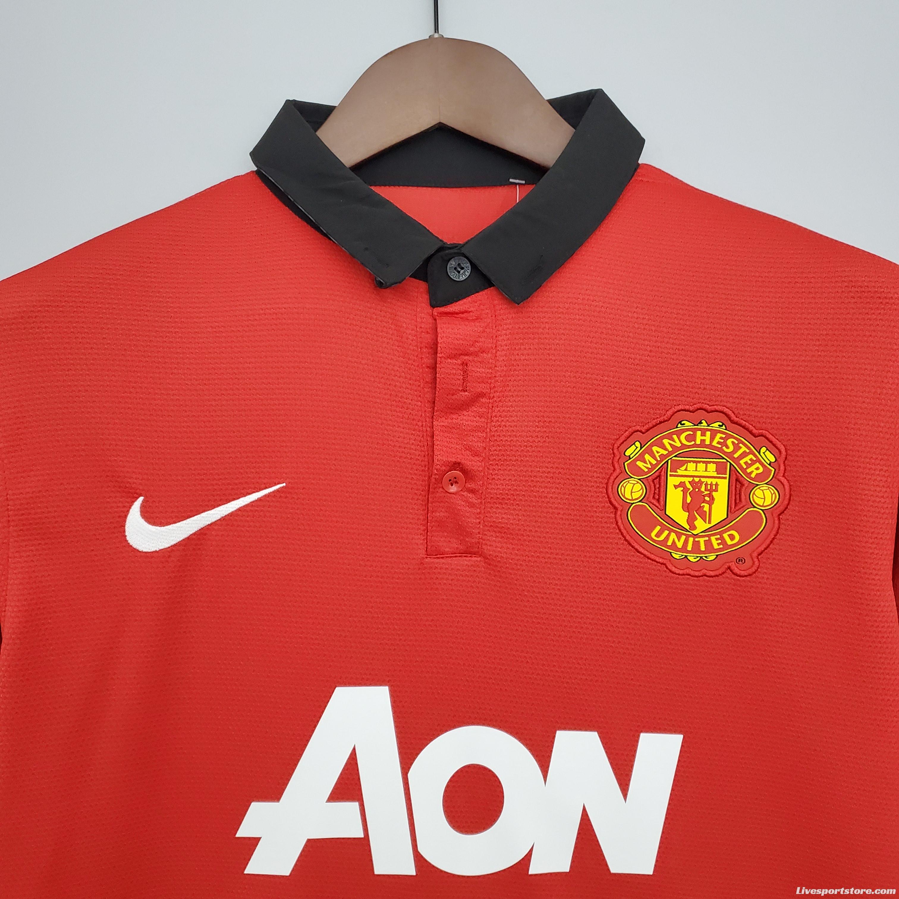 Retro 13/14 Manchester United home Soccer Jersey