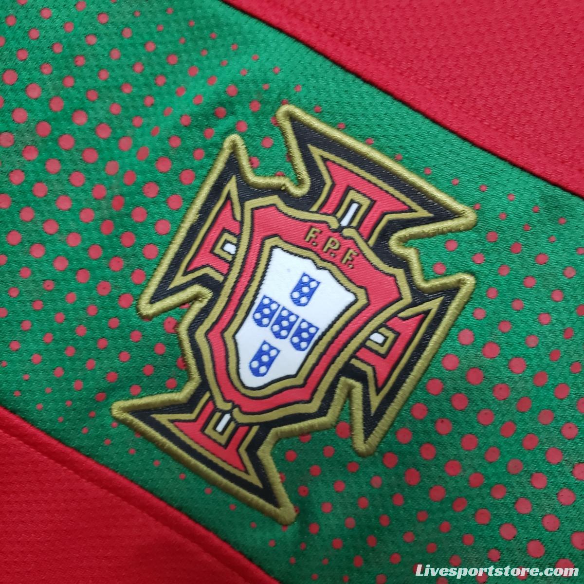 2010 Portugal red Camisa de futebol retro Soccer Jersey