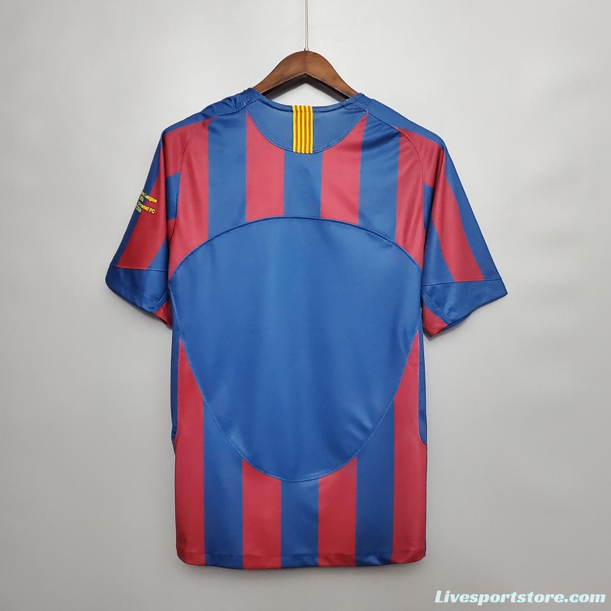 Retro Barcelona 2006 UEFA Champions League Home Soccer Jersey