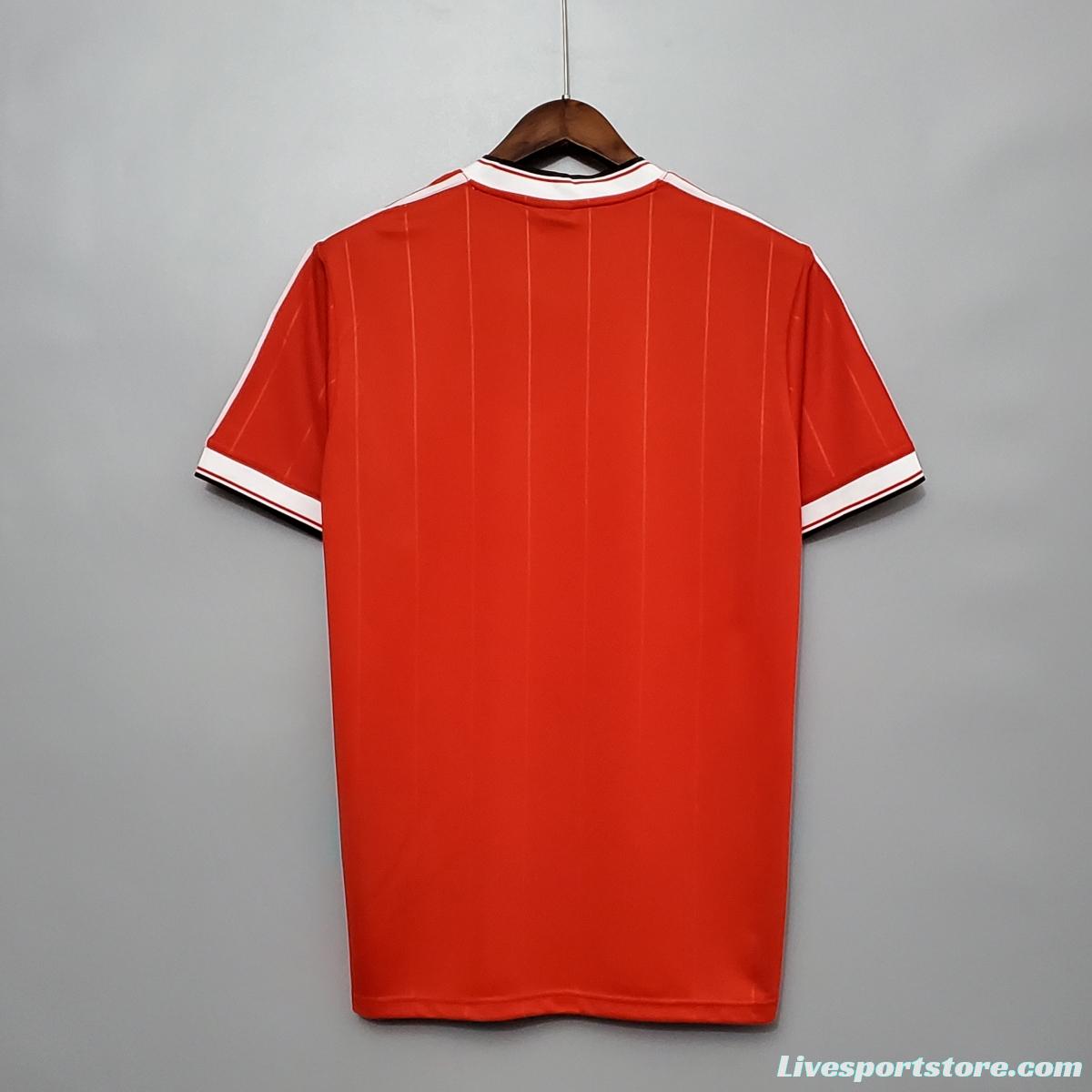 Retro 83/84 Manchester United home Soccer Jersey