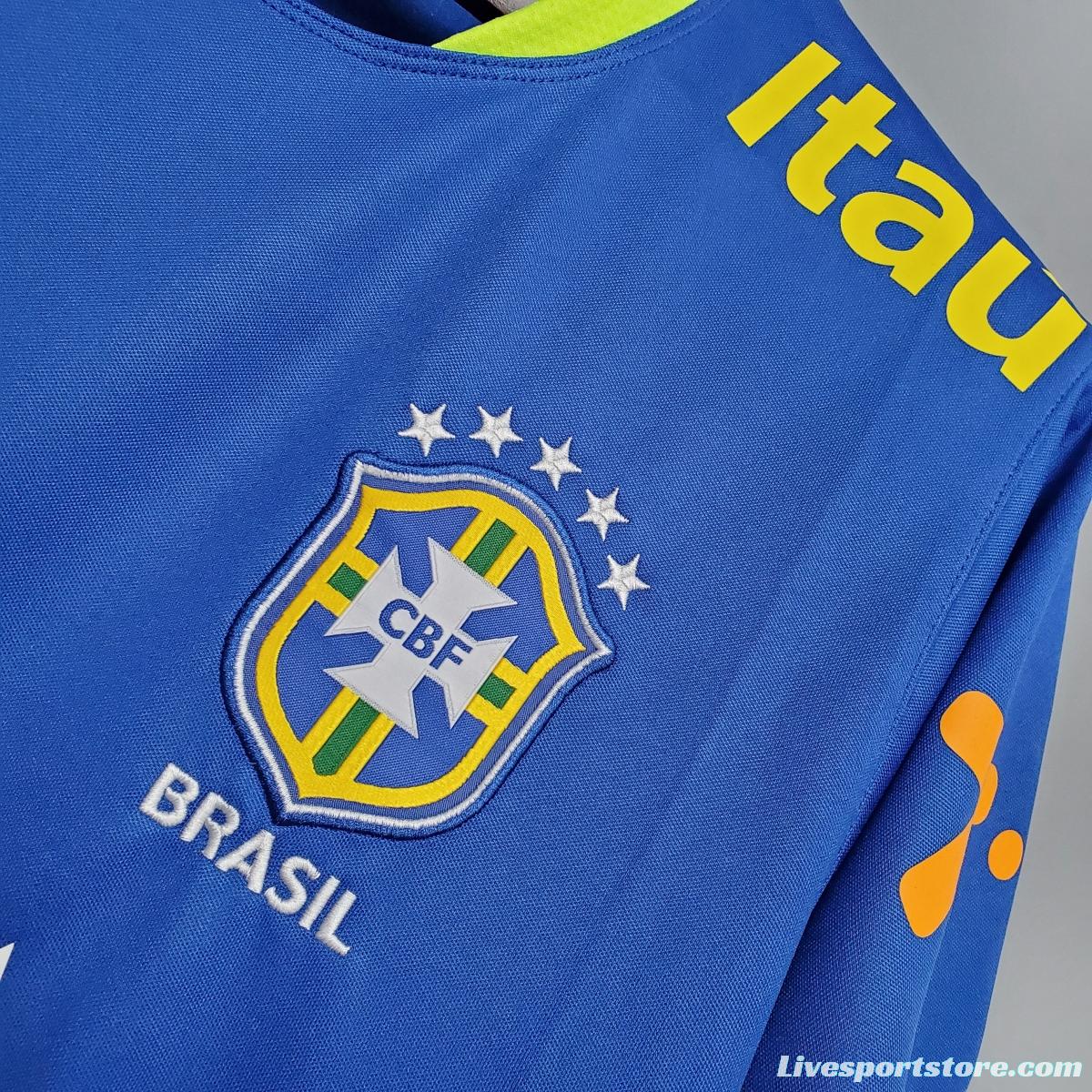 Brazil training suit blue Soccer Jersey