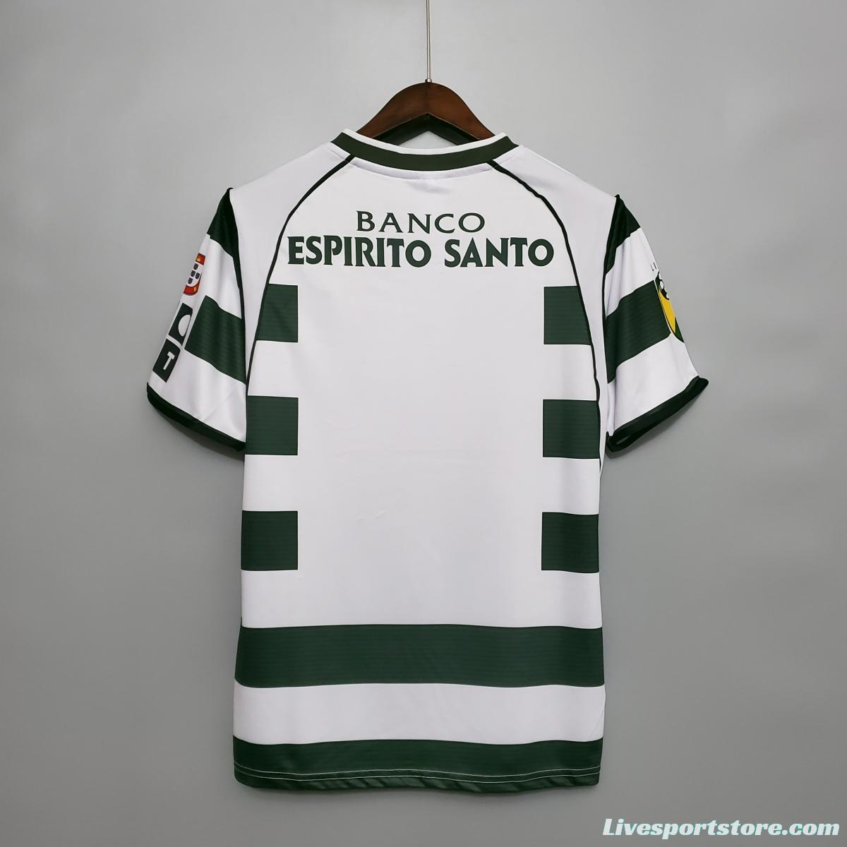 Retro Sporting Lisbon 01/03 home Soccer Jersey