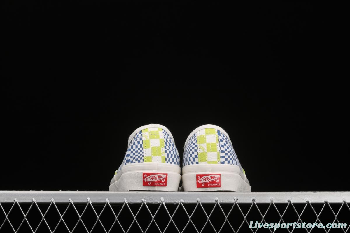 Vans Vault OG Authentic Lx high-end branch line impact color checkerboard retro low-side canvas skateboard shoes VN0A4BV91XQ1