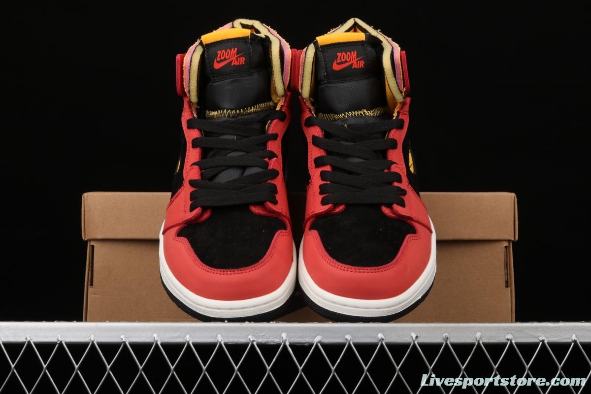 Air Jordan 1 Zoom CMFT AJ Black, Red, Yellow, CT0978-006