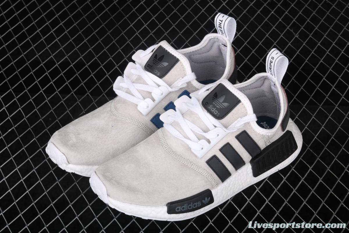 Adidas NMD_R1 B97418 pig leather gray running shoes