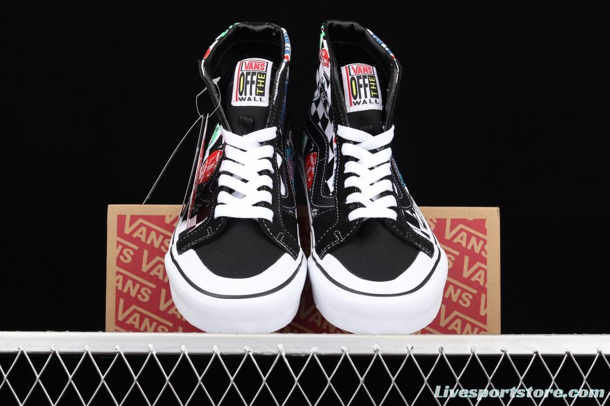 Vans Sk8-Hi 138Decon logo printed side stripes high-end casual high-upper shoes VN0A3MV13P0