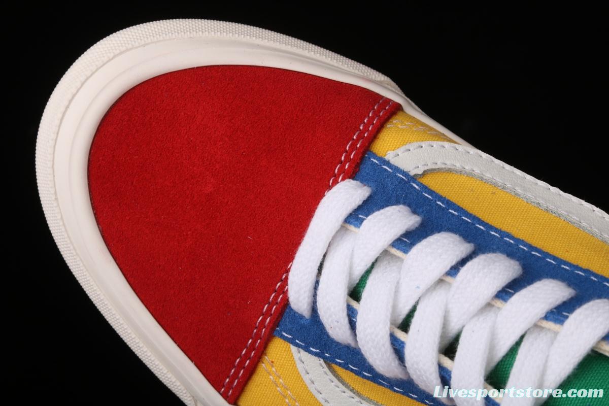 Vans Old Skool 36 limits high-end regional Anaheim color rainbow low-top casual board shoes VN0A54F34SB