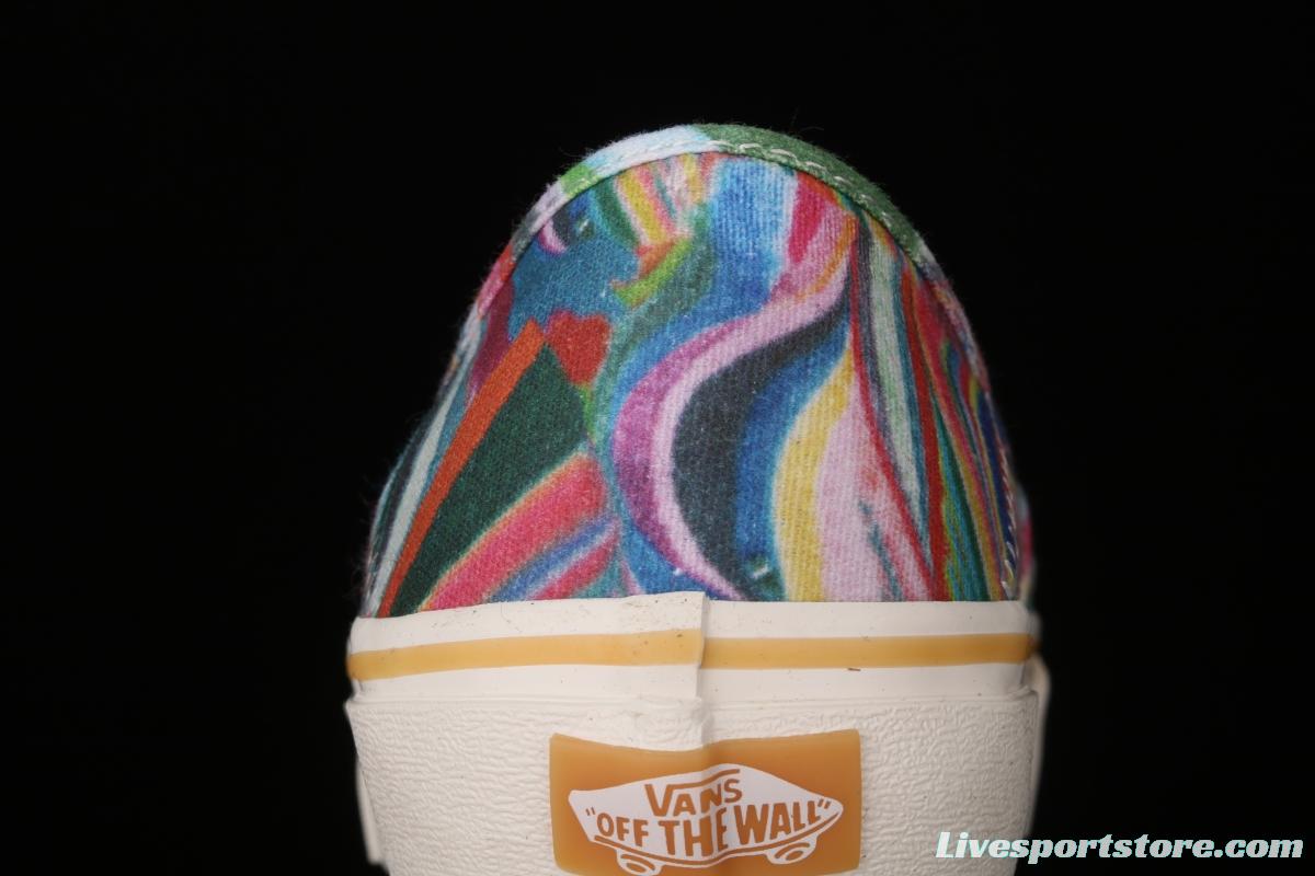 Vans Authentic SF color printing color sole environmental protection canvas board shoes VN0A3MU642D