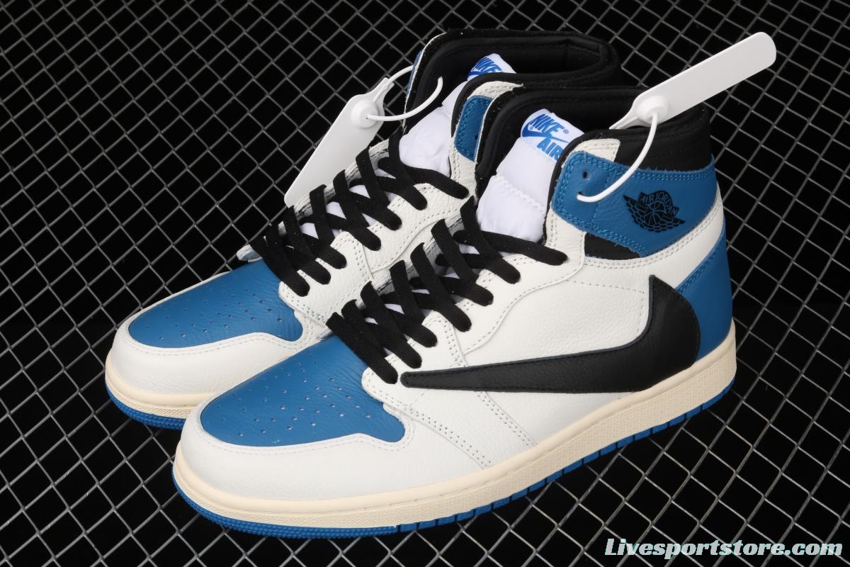 Travis Scott x Air Jordan 1 High OG Lightning inverted tick DH3227-105