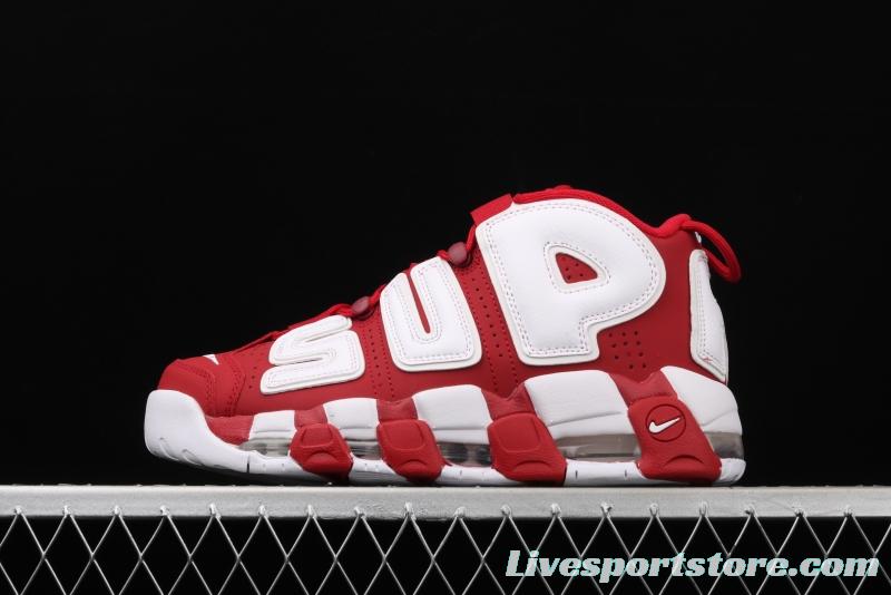 Supreme x NIKE Air More Uptempo co-signed AIR classic high street leisure sports basketball shoes 902290-600