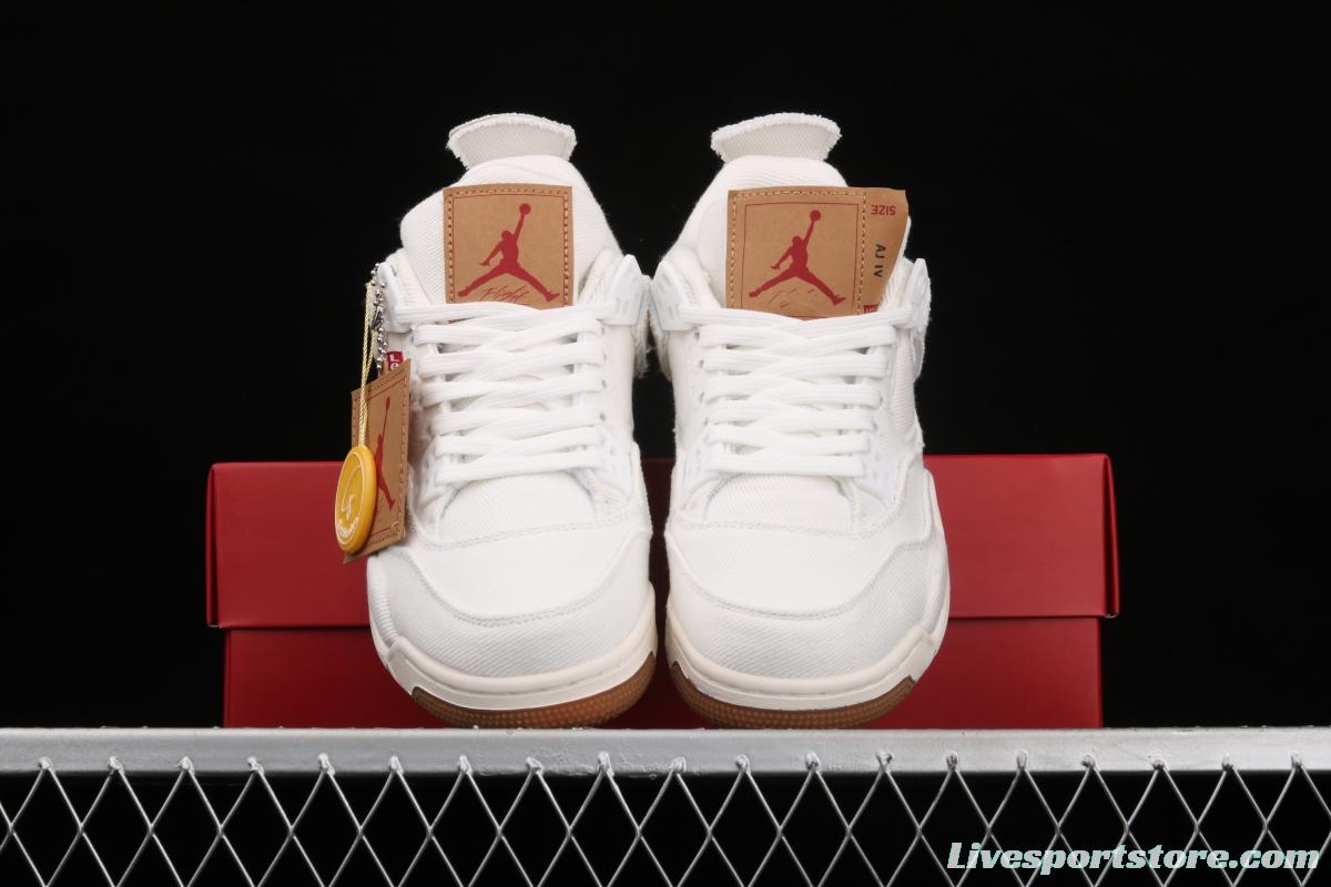 Levi's x Air Jordan 4 Levi co-signed tannin white AO2571-100