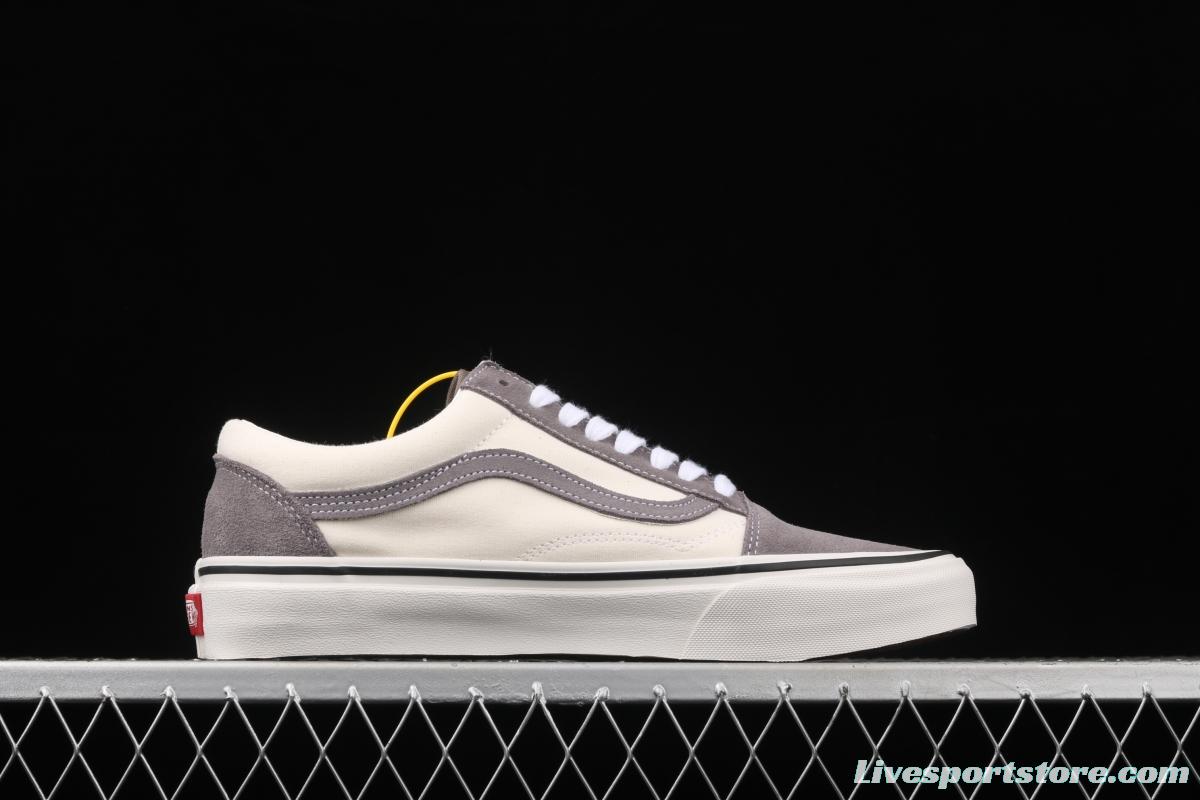 Vans Old Skool gray and white color low-top board shoes sports board shoes VNOA3WKT4OP