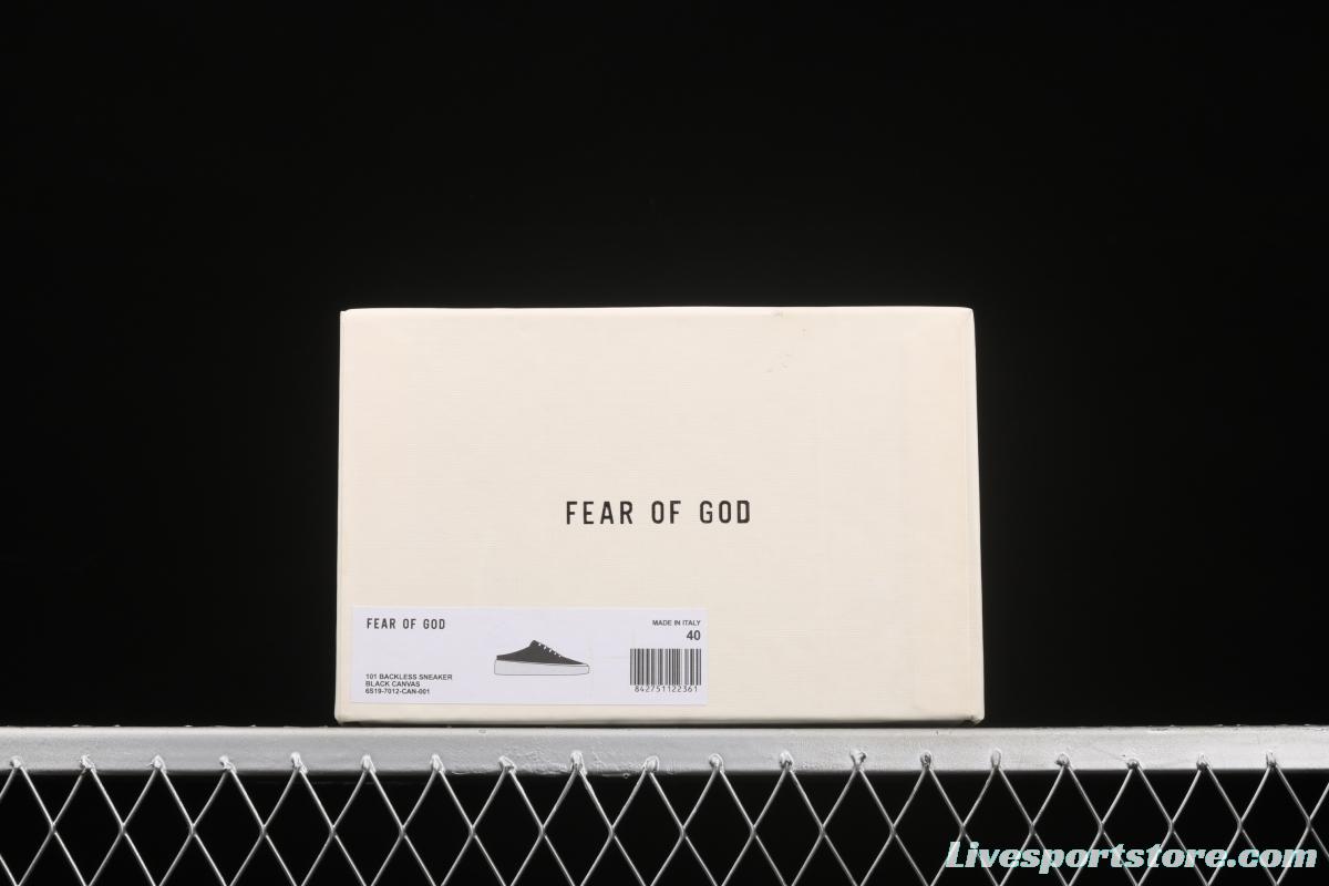 Fear Of God breathable canvas trend leisure half drag black and white color matching