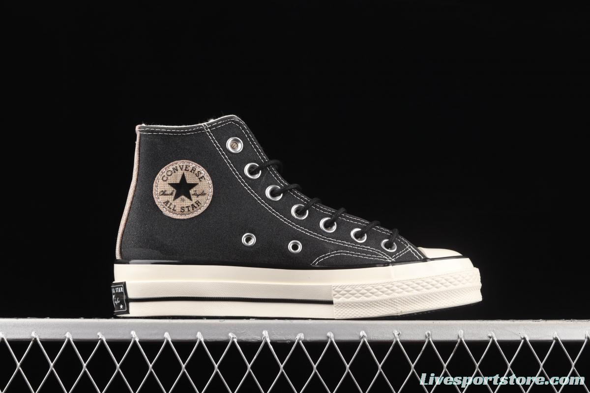 Converse Chuck Taylor All Star Converse black shiny high-top casual board shoes 572265C