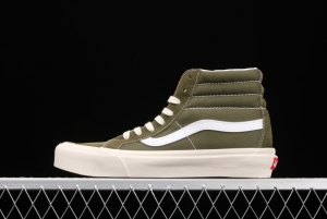 Vans SK8-Hi Vault OG army green high-top canvas shoes VN0OZE8XY