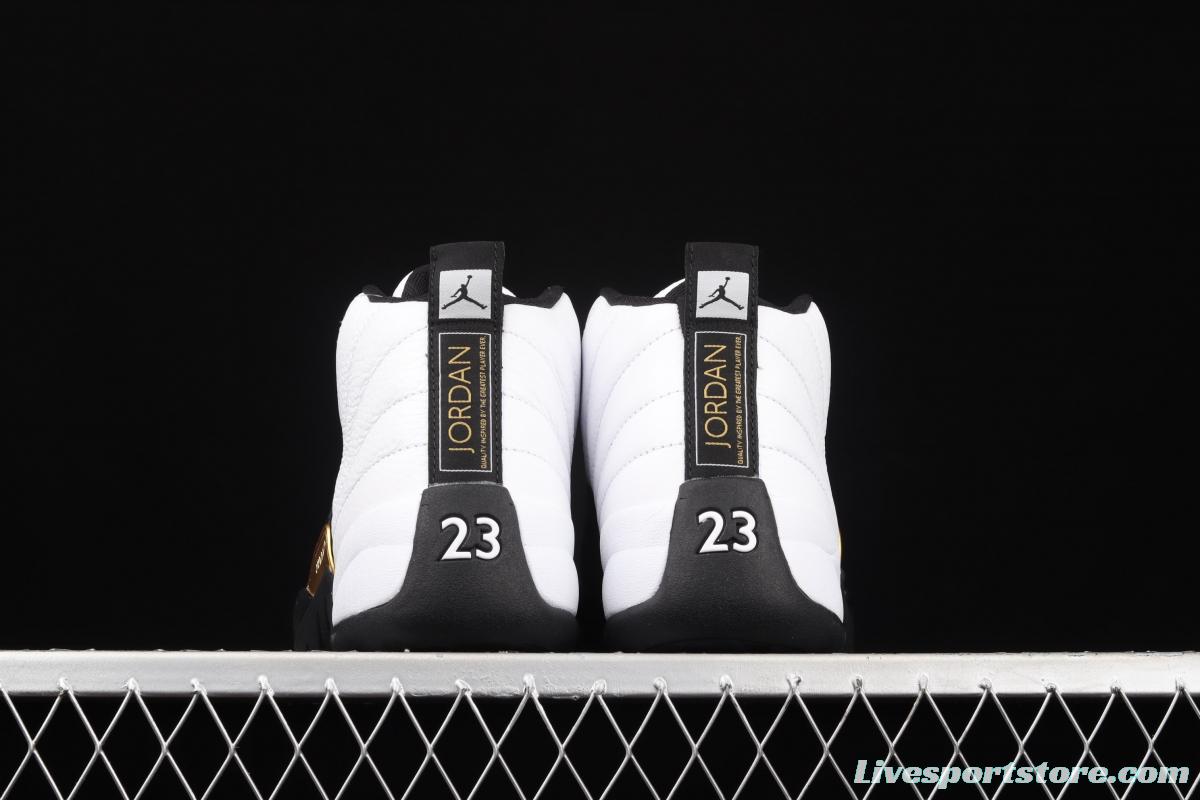 Air Jordan 12 Retro 2 2 black and white gold head genuine carbon basketball shoes CT8013-170