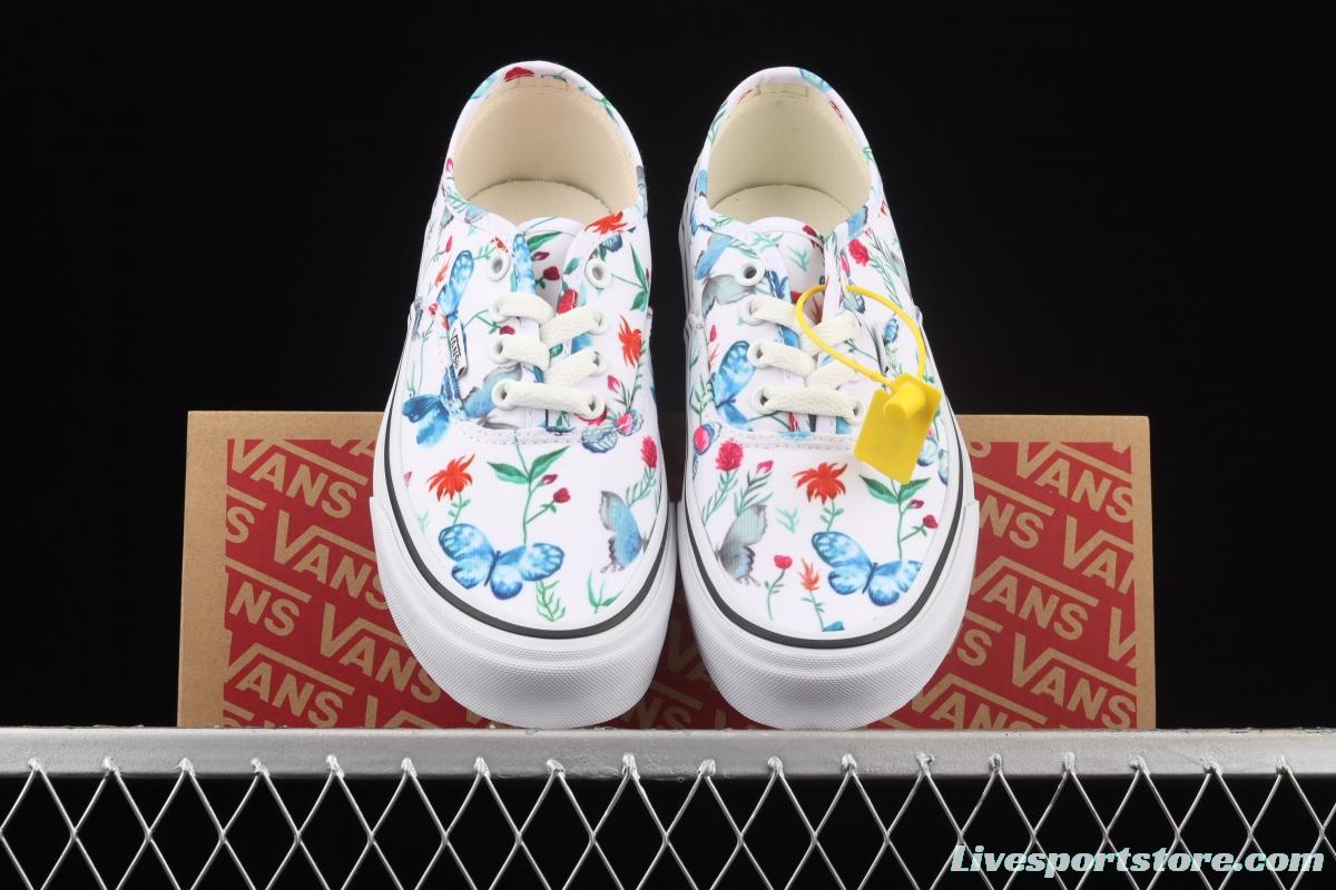 Vans Authentic butterfly pattern drawing low-top casual board shoes VN0A5HZSUC0