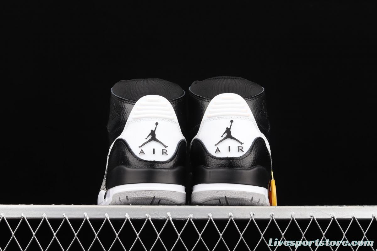 Jordan Legacy 312 all-black and white Velcro three-in-one board shoes AV3922-001