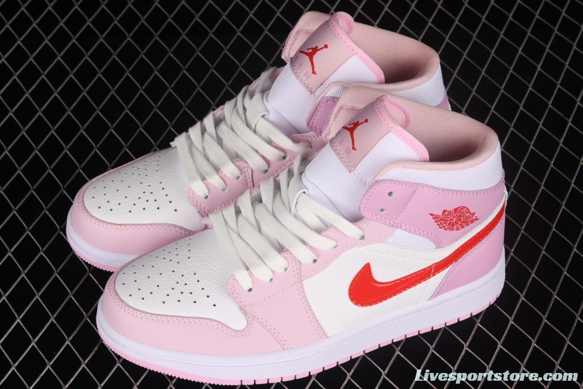 Air Jordan 1 Mid Valentine's Day Valentine's Day basketball shoes DR0174-500