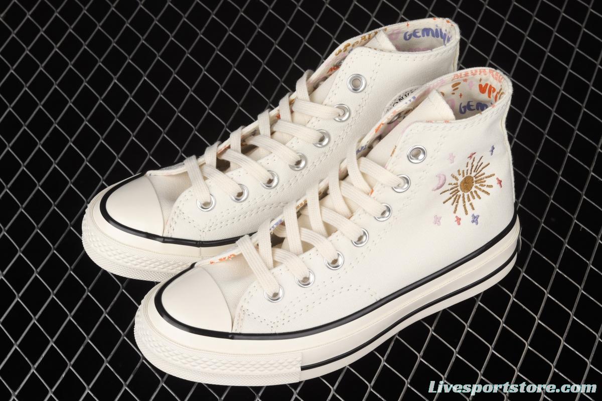 Converse Chuck 70 embroidered Star High Top Leisure Board shoes 572431C