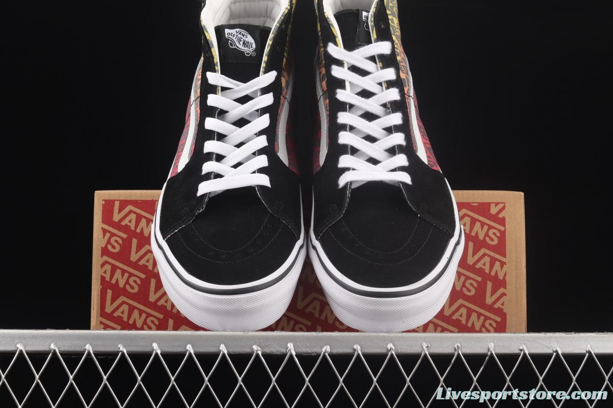 Vans Sk8-Hi Slim graded letter printed high-top casual board shoes VN0A4U3C2N5