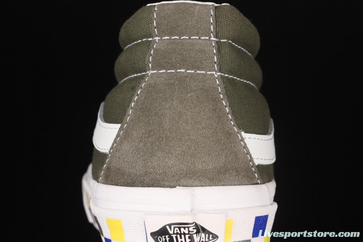 Vans SK8-Mid Reissue Vance squirrel green Zhongbang casual shoes VN0A391F2BM