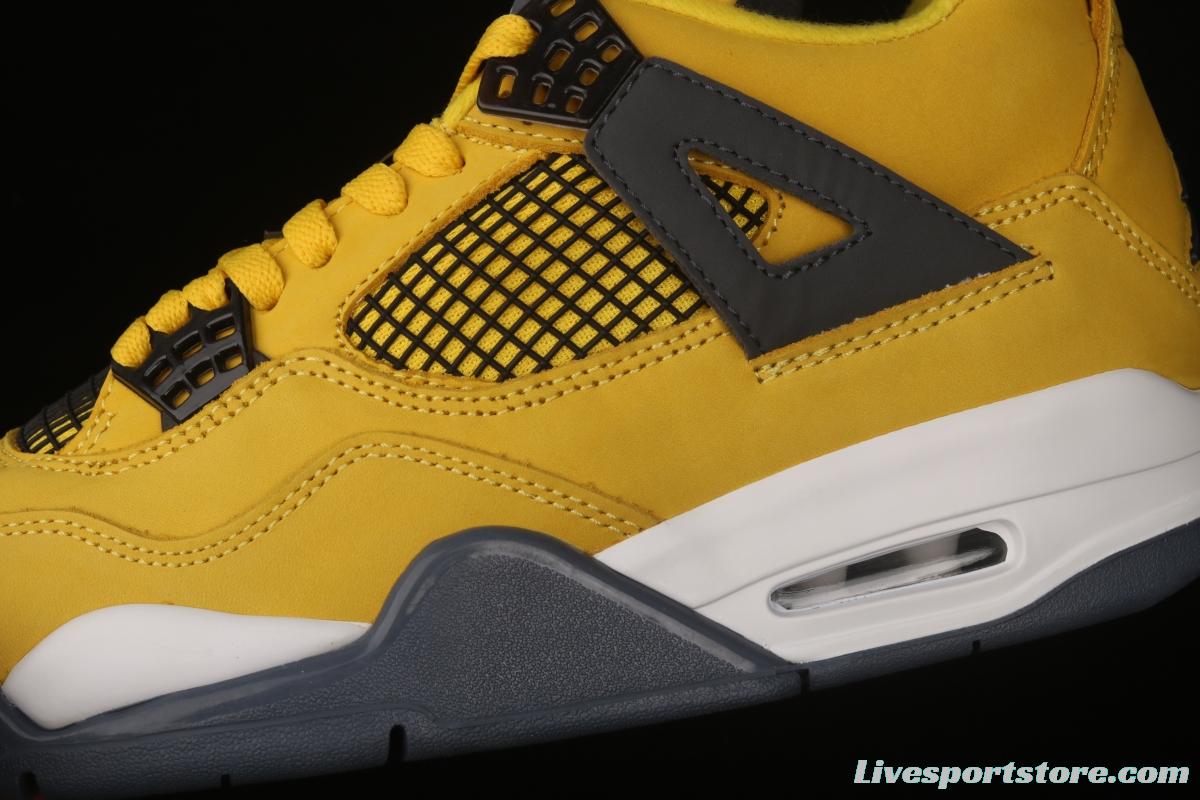 Air Jordan 4 Lightning duplicates white and yellow electric letter CT8527-700