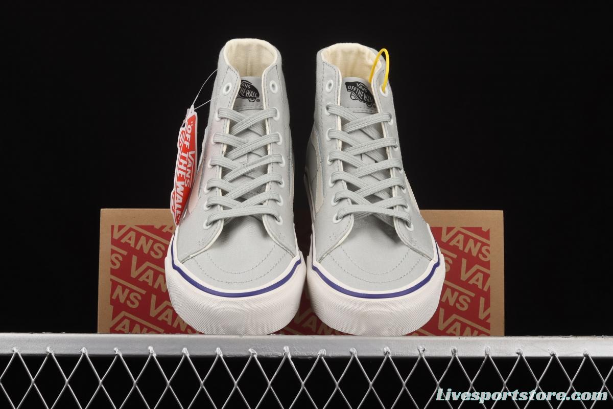 Vans Sk8-Hi Tapered light gray silver ultra-thin canvas high-top casual board shoes VN0A4U164U4