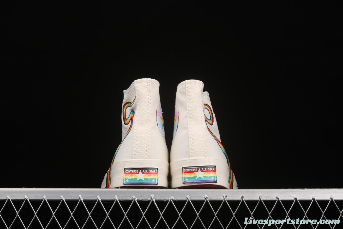 Converse Pride Chuck 70 rainbow color fashionable canvas shoes 170821C