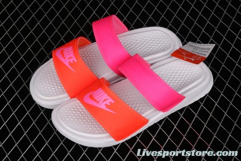 NIKE Benassi Swoosh # double belt ninja slippers # authentic slippers Life all kinds of summer beach slippers 819717-068