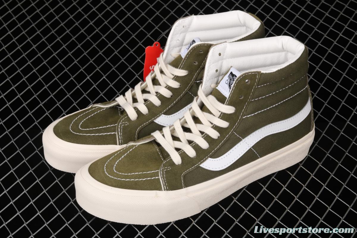 Vans SK8-Hi Vault OG army green high-top canvas shoes VN0OZE8XY