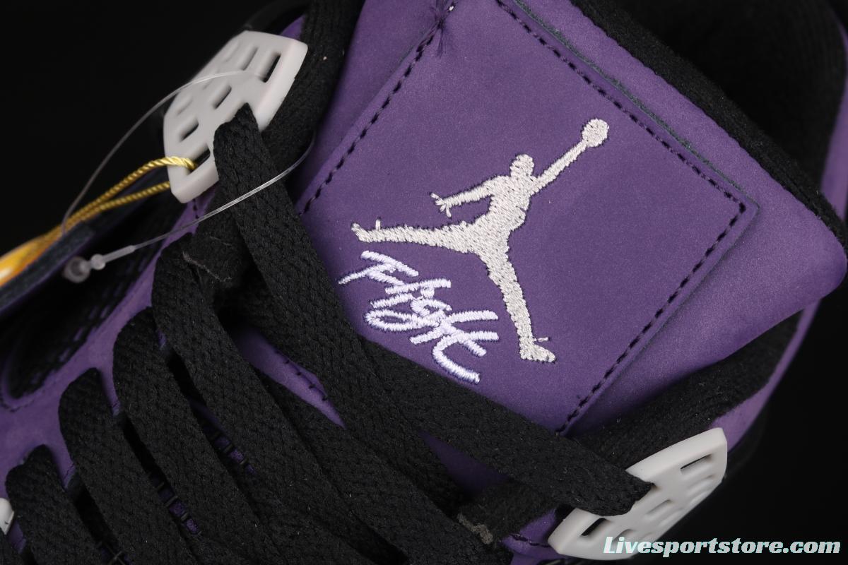 Air Jordan 4 Retro suede black purple 308497-408