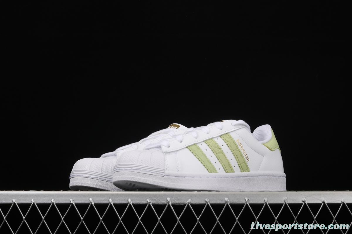 Adidas Originals Superstar FW3568 shell head and tea striped top layer casual board shoes