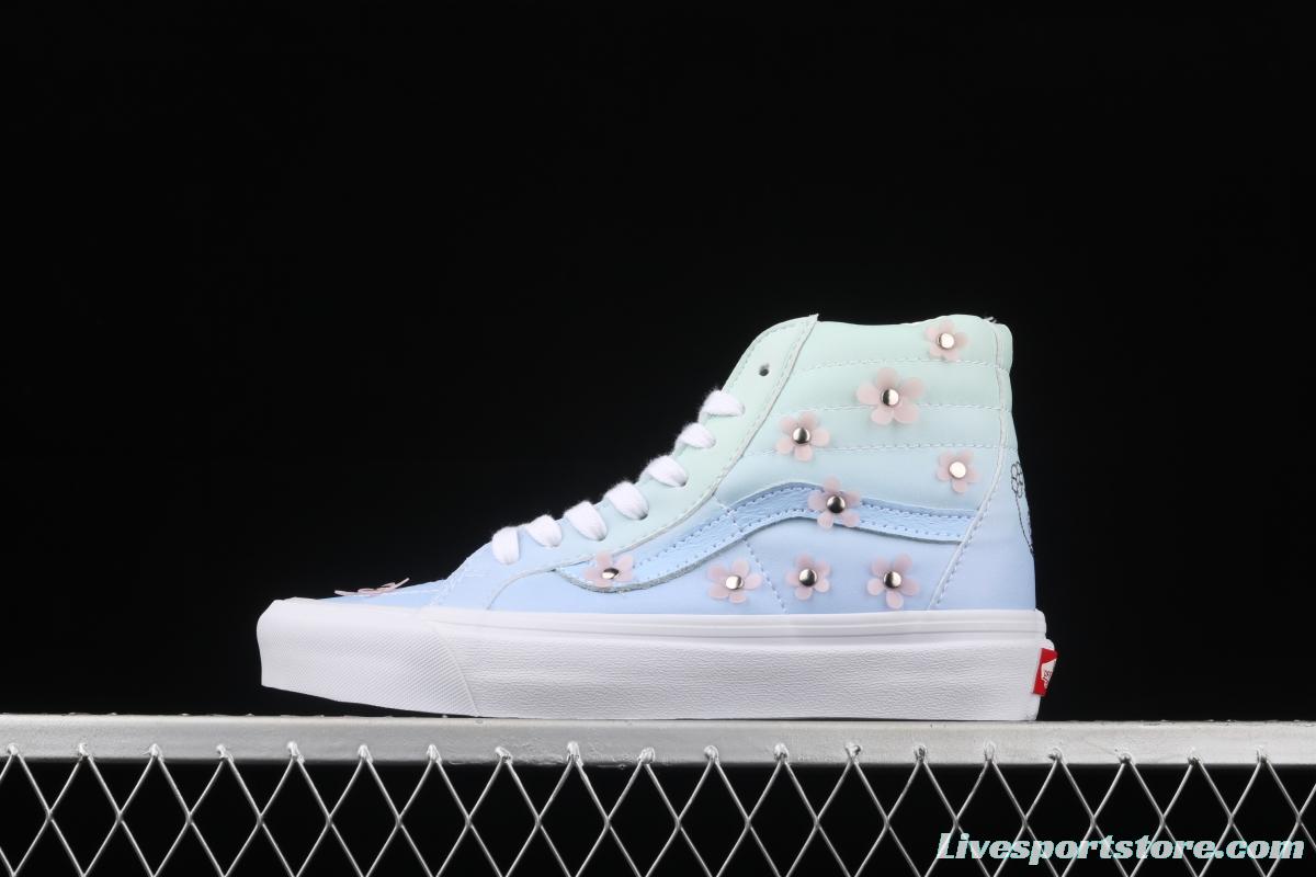 SpongeBob x Vans Sk8-Hi joint series limited high-top casual board shoes VN0A38GF9ZM