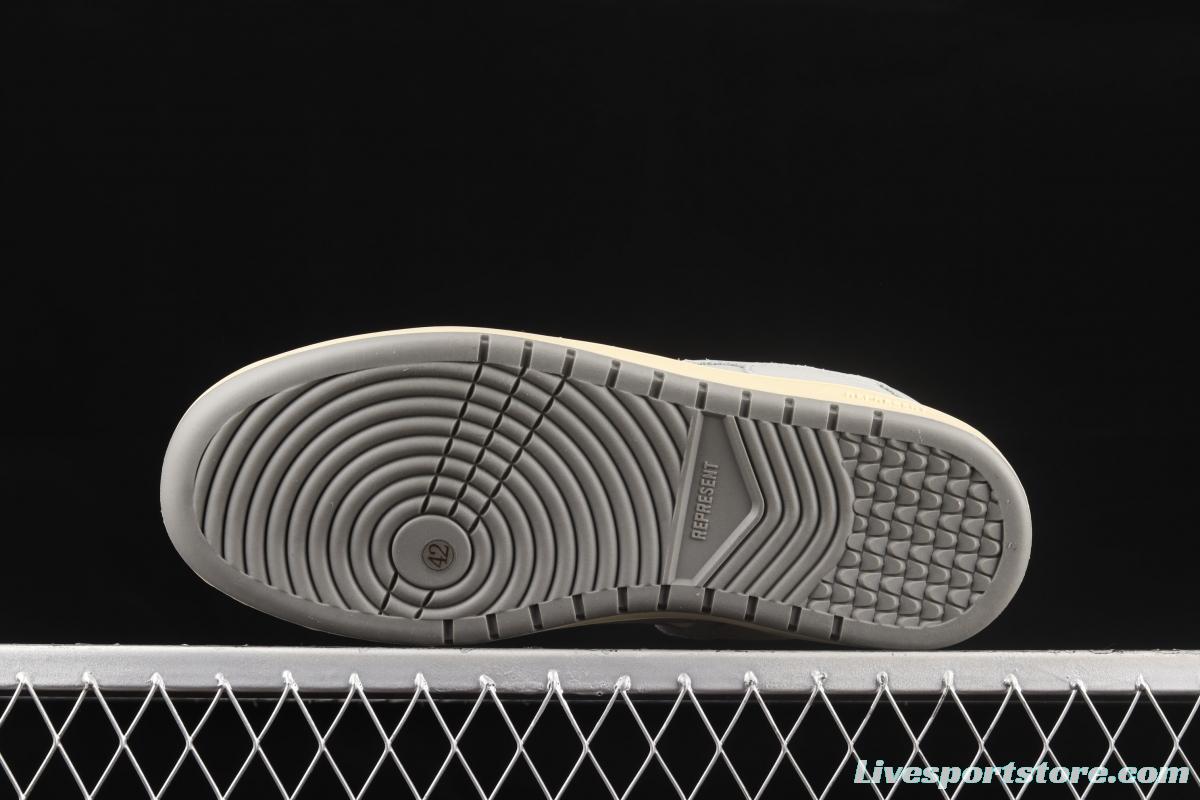 Represent Reptor Low Pharaoh's same series of board shoes are white and gray