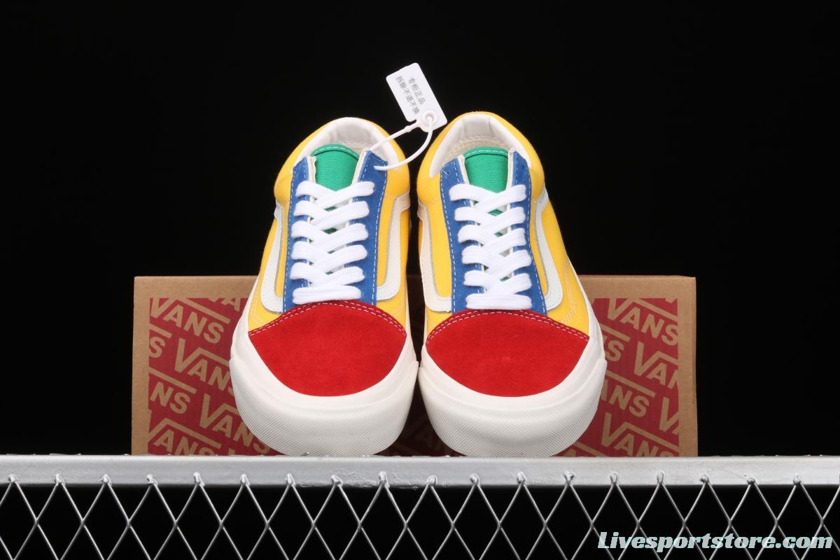 Vans Old Skool 36 limits high-end regional Anaheim color rainbow low-top casual board shoes VN0A54F34SB