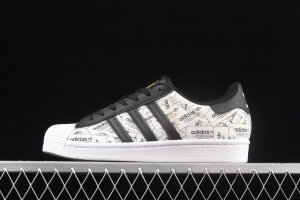 Adidas Originals Superstar FV2819 shell head printed with logo 3M reflective classic sports shoes