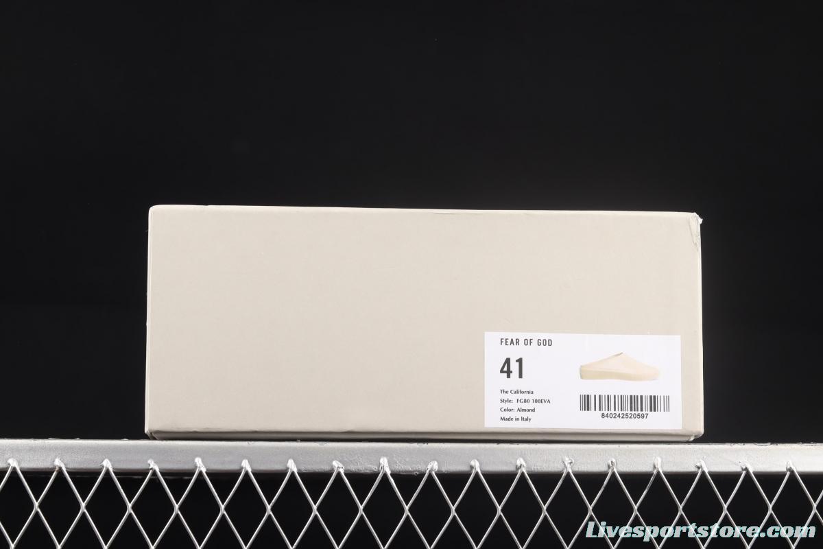 Fear of God 7th The California apricot shoes without back cover FG80-100EVA Almond