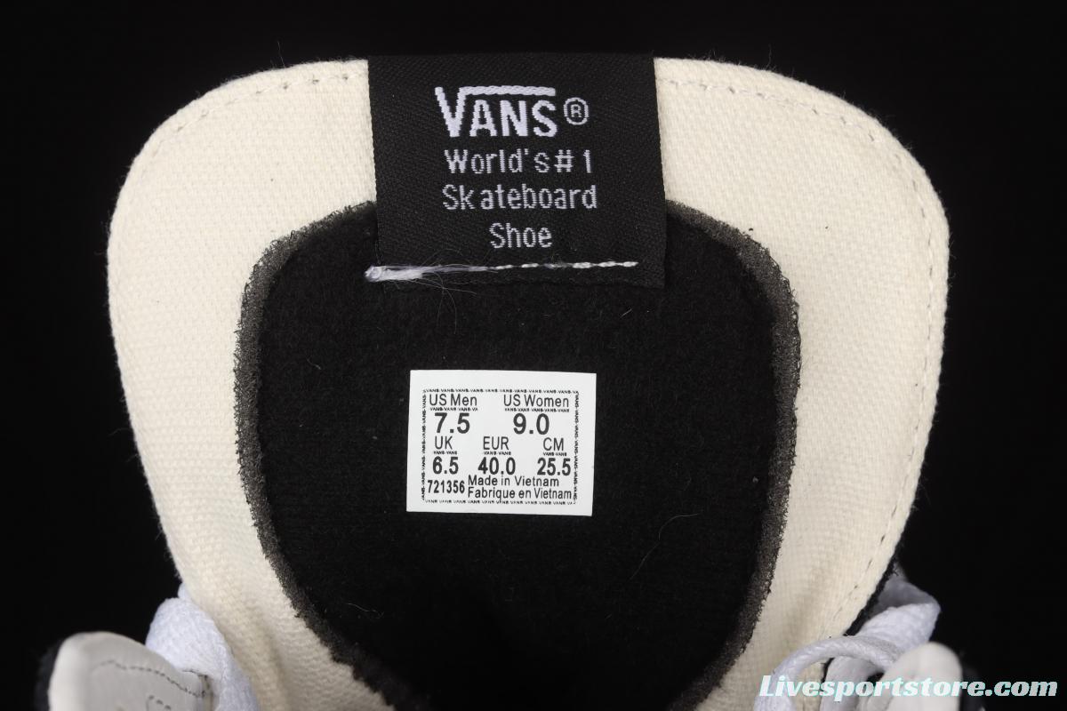 Vans SK8-Hi classic black and white letters logo high top casual board shoes VN0A4U3CTDW