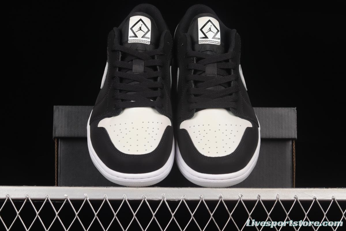 Air Jordan 1 Black and White Laser Low Top Retro Culture Basketball Shoes DH6931-001