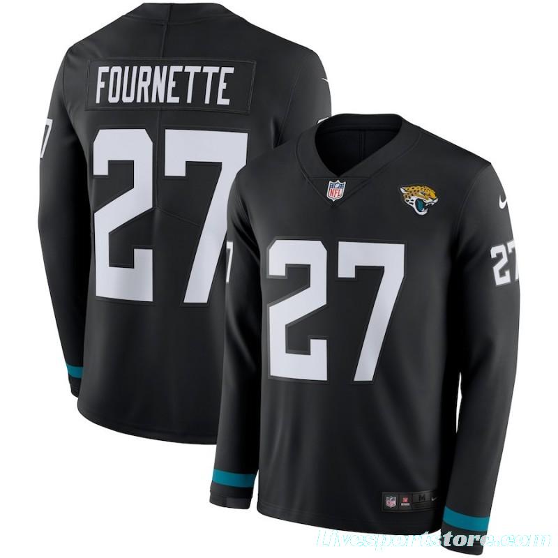 Men's Leonard Fournette Black Therma Long Sleeve Player Limited Team Jersey