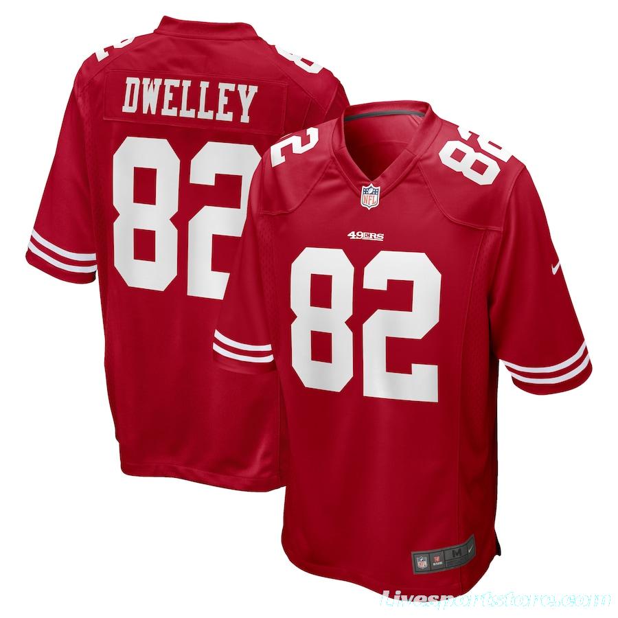 Men's Ross Dwelley Scarlet Player Limited Team Jersey