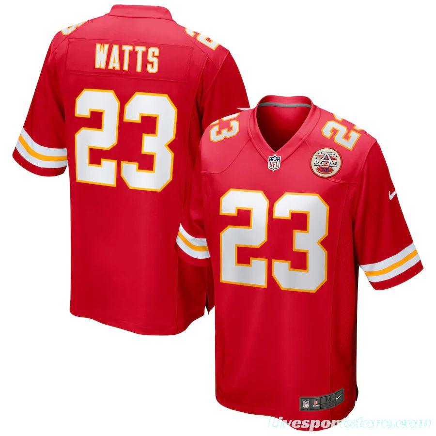 Men's Armani Watts Red Player Limited Team Jersey