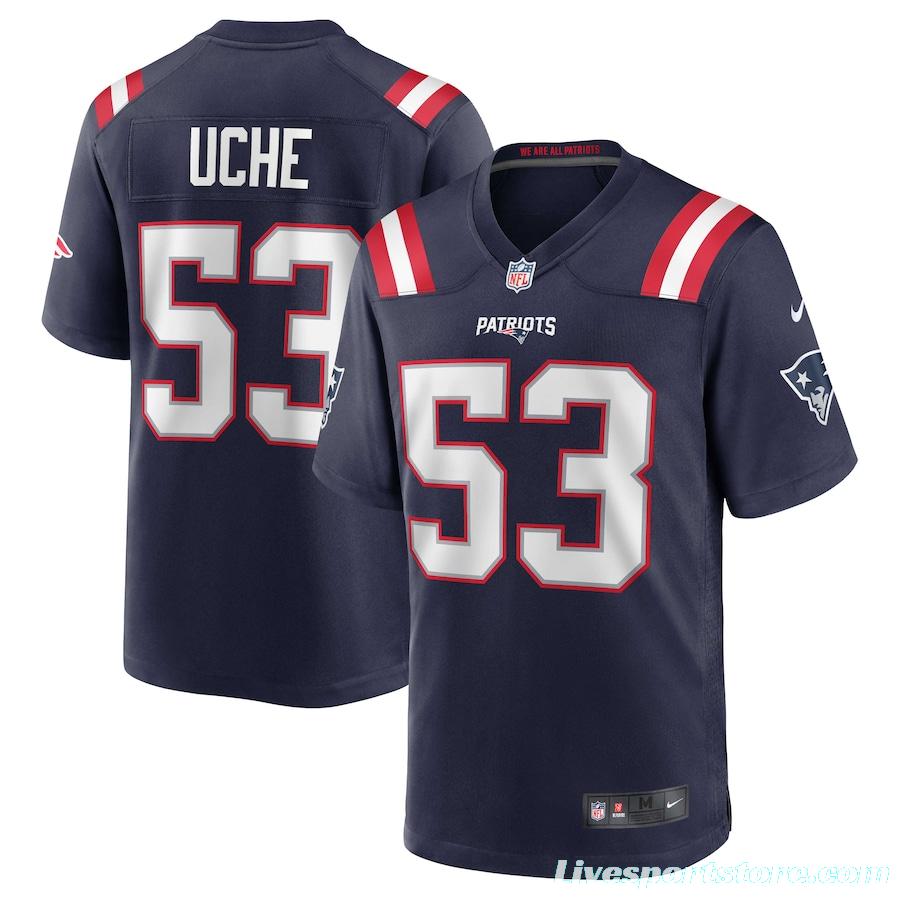 Men's Josh Uche Navy Player Limited Team Jersey