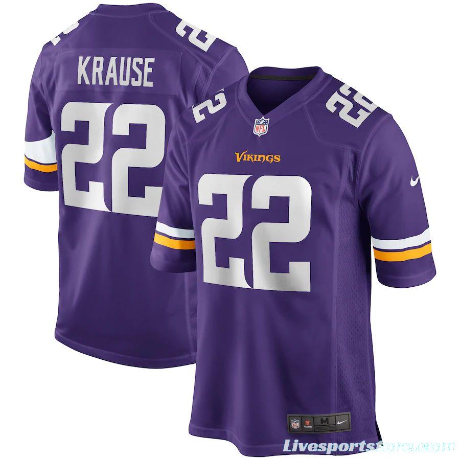 Men's Paul Krause Purple Retired Player Limited Team Jersey