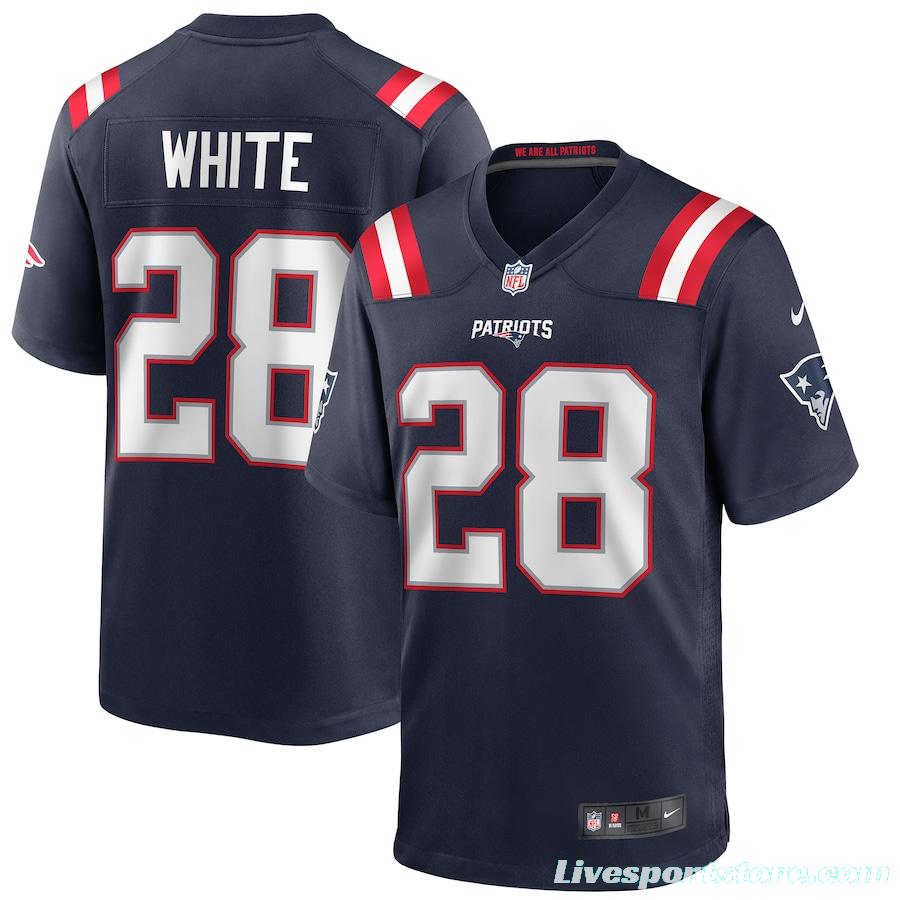 Men's James White Navy Player Limited Team Jersey